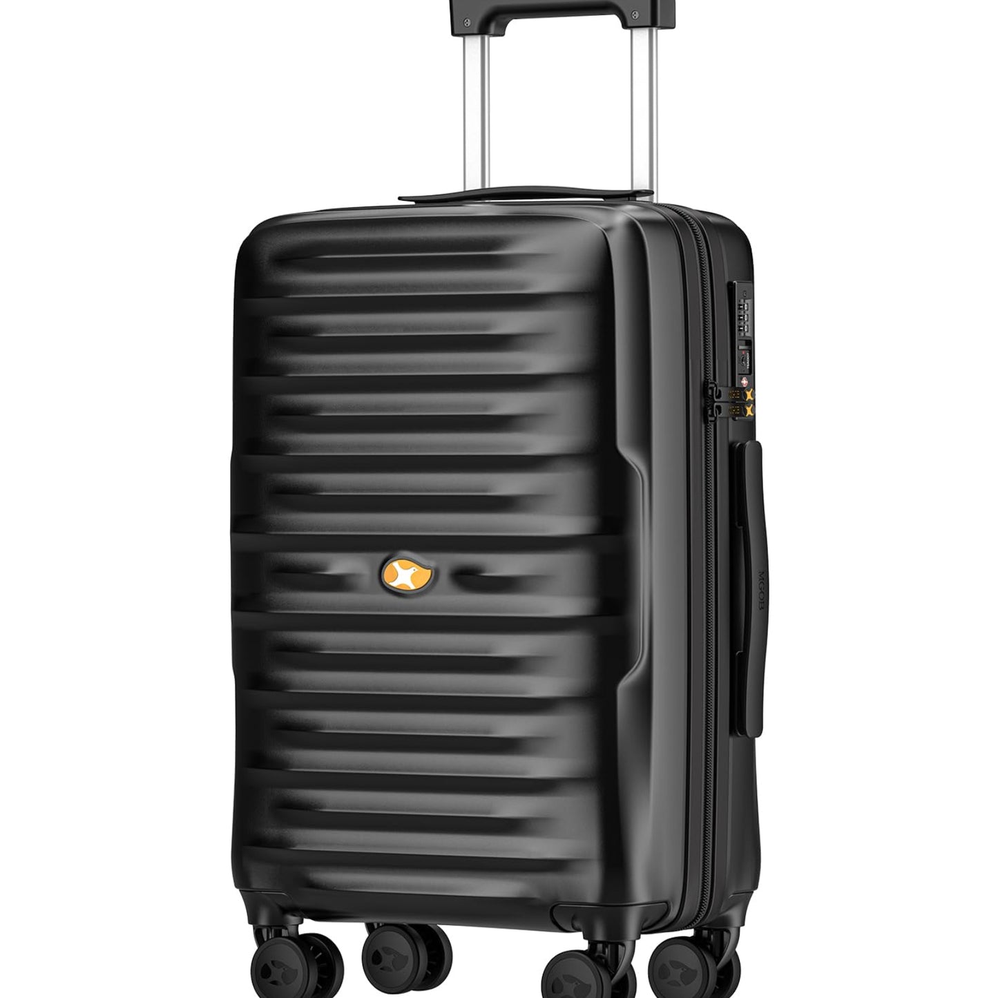 Dluxe Ave. Carry On Luggage/PC Hard Suitcase/Spinner Wheels/ Lightweight/TSA Approved (Black)22x14x9, 20 Inch