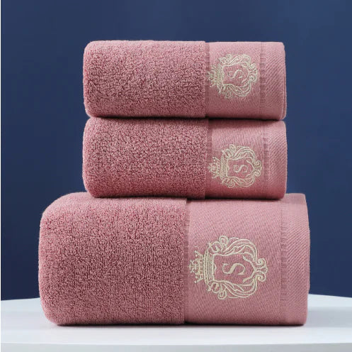 Dluxe Ave. 3 Pcs Ultra-Soft Cotton Bath Towel Set for Home