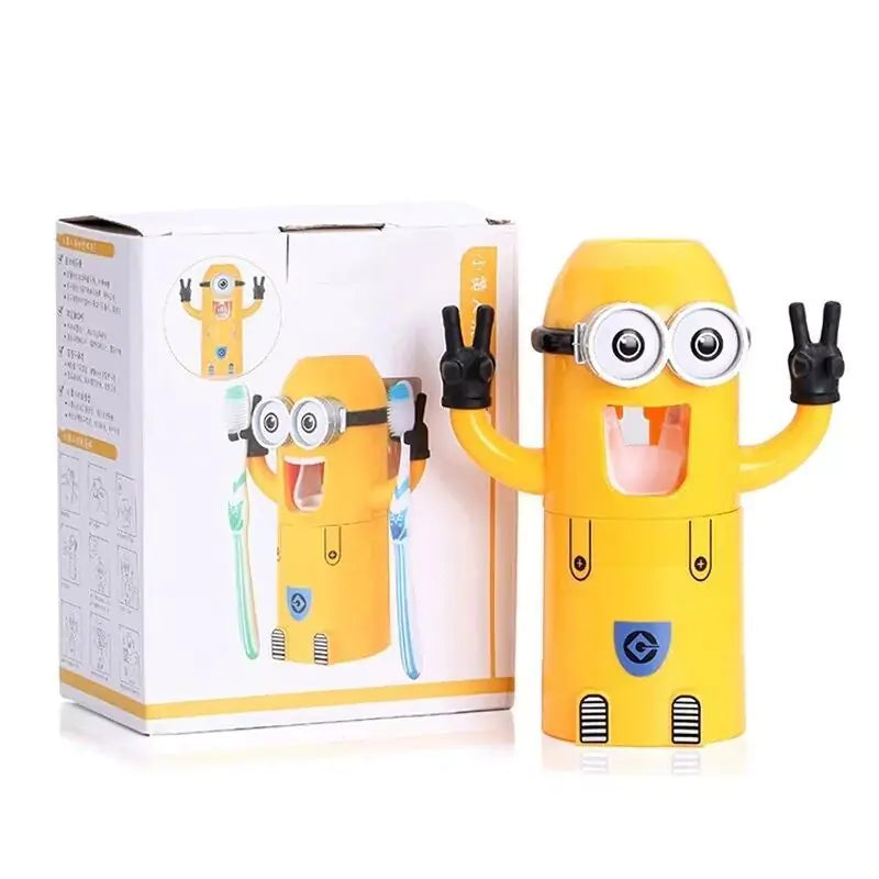 Dluxe Ave. Minions Toothbrush Holder and Toothpaste Dispenser Set