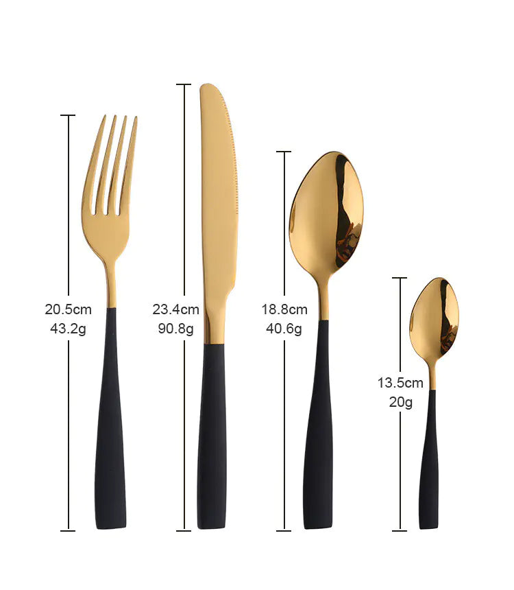 Dluxe Ave. Stainless Steel Cutlery Set - 4-Piece Western Style