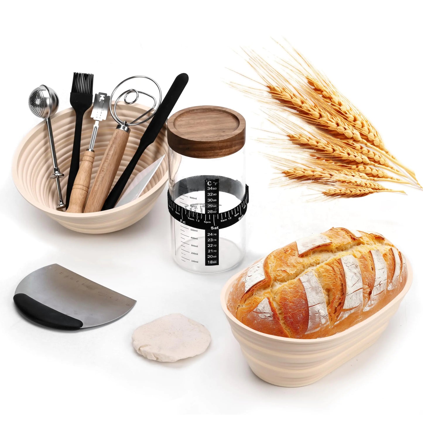 Dluxe Ave. Sourdough Starter Kit 40oz ,Baking Supplies for Beginners