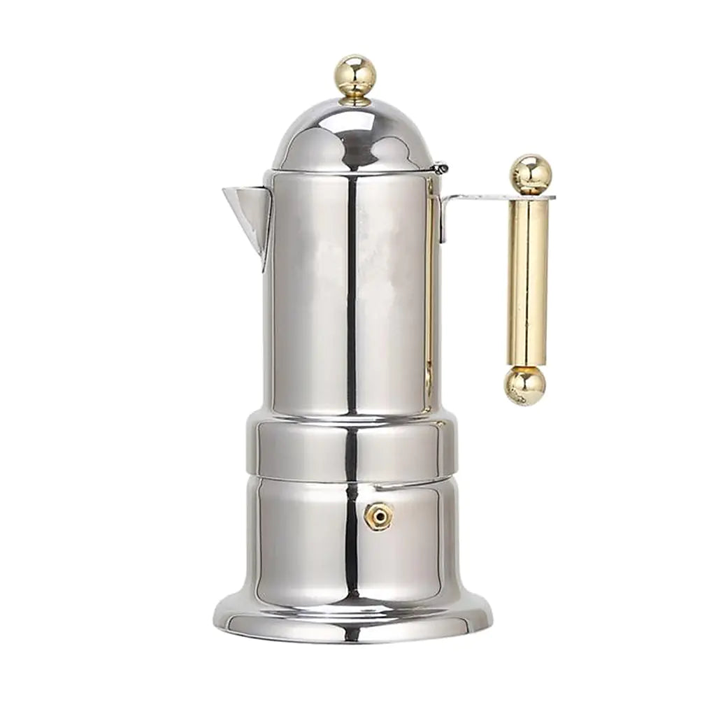 Dluxe Ave. Italian Stainless Steel Moka Coffee Set for Stovetop
