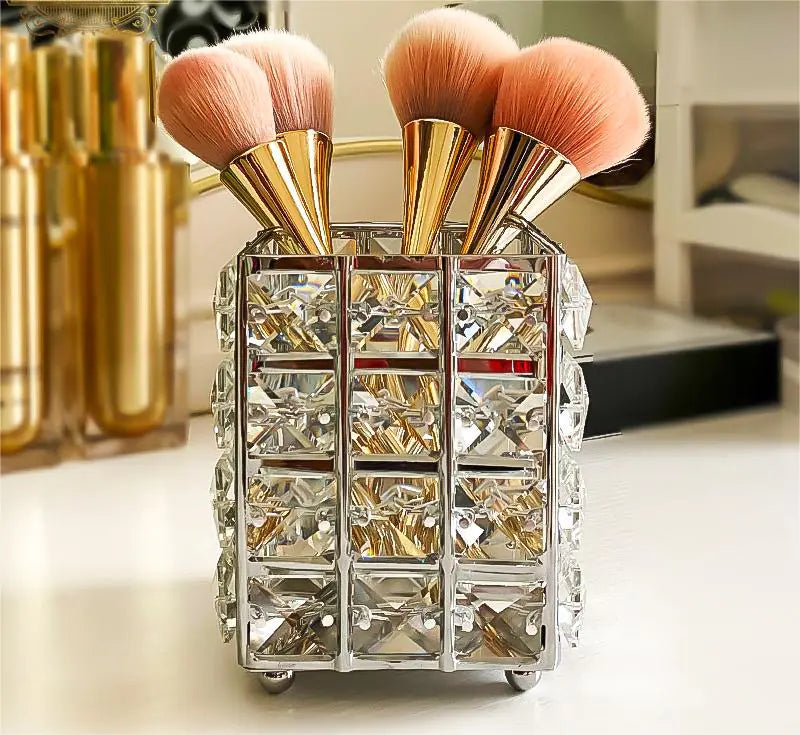 Dluxe Ave. European Crystal Makeup Brush Holder and Organizer