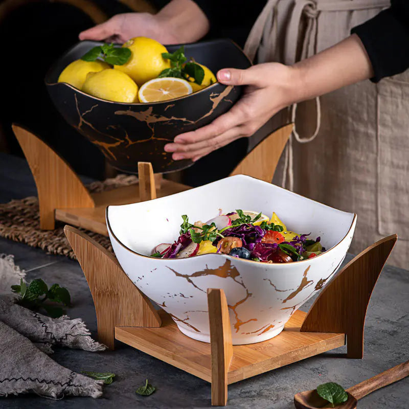 Dluxe Ave. Large Bowl Tableware for Creative Fruit Salad & Soup