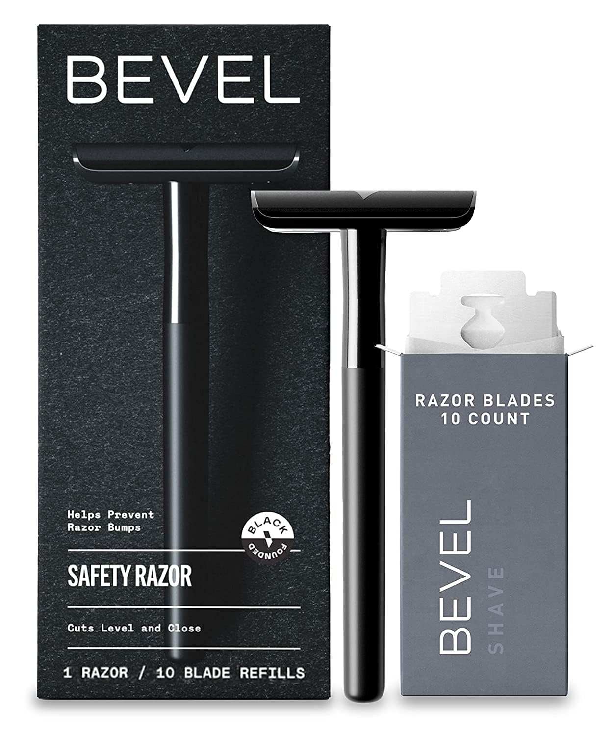 Dluxe Ave. Safety Razor with Brass Weighted Handle/ Black