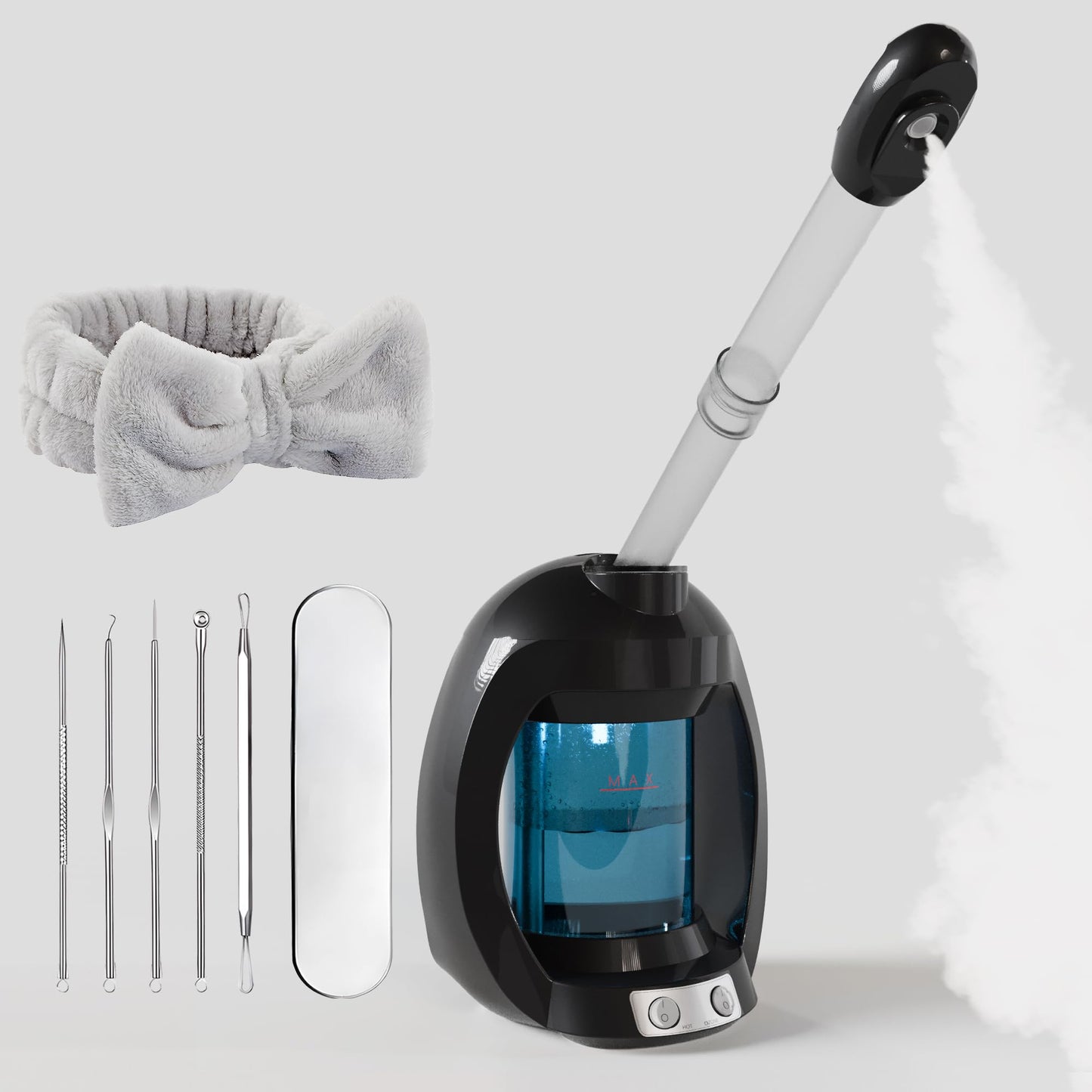 Dluxe Ave.  Face Steamer for Facial Deep Cleaning/ Black