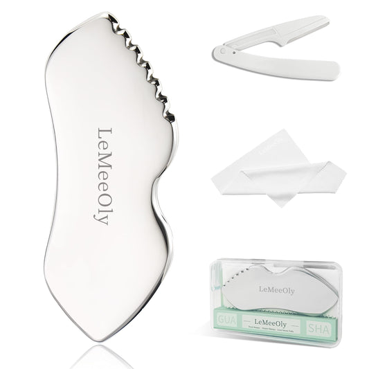 Dluxe Ave. Stainless Steel Gua Sha Facial Tool/ Metal
