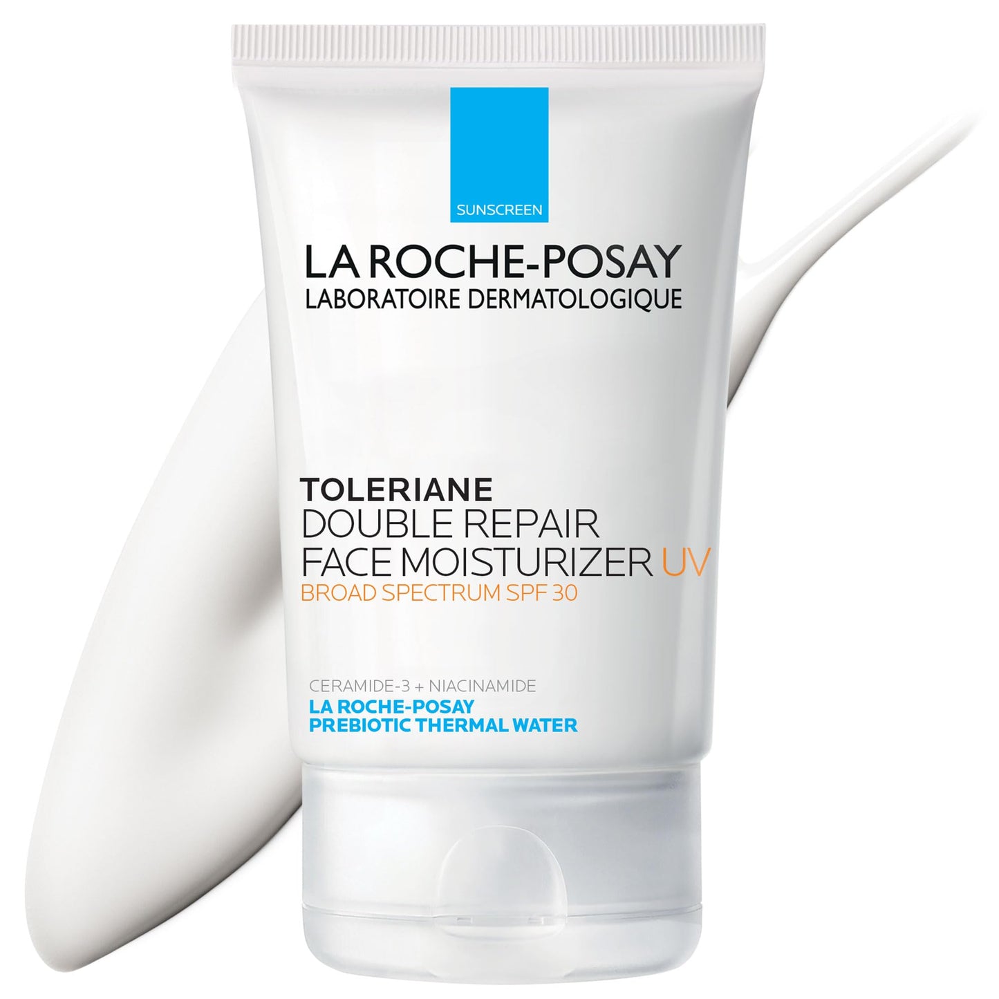 Dluxe Ave. La Roche-Posay Toleriane Double Repair UV SPF Moisturizer for Face Daily Facial Moisturizer with Sunscreen SPF 30 Niacinamide and Glycerin Oil Free Moisturizing Sun Protection