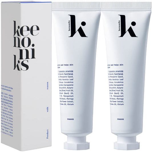 Dluxe Ave. keenoniks Wonder Remedy Intensive Hydrating Facial Moisturizing Cream - Ceramide CICA for Blemish & Redness Relief Skin Barrier Repair Care | Centella Asiatica Korean Daily Skincare - 3.38 Fl Oz