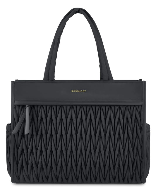 Dluxe Ave.  Large Tote Bag with Zipper/ Black