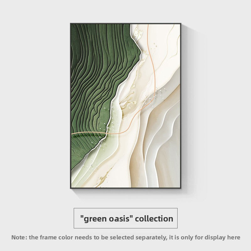 Green abstract decorative painting