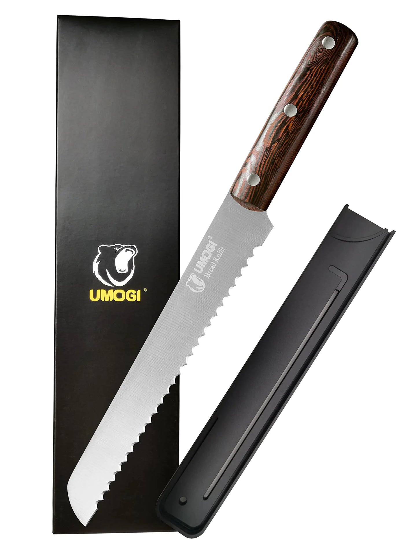 Dluxe Ave. Bread Knife 8 Inch with Sheath/ German High Carbon Stainless Steel