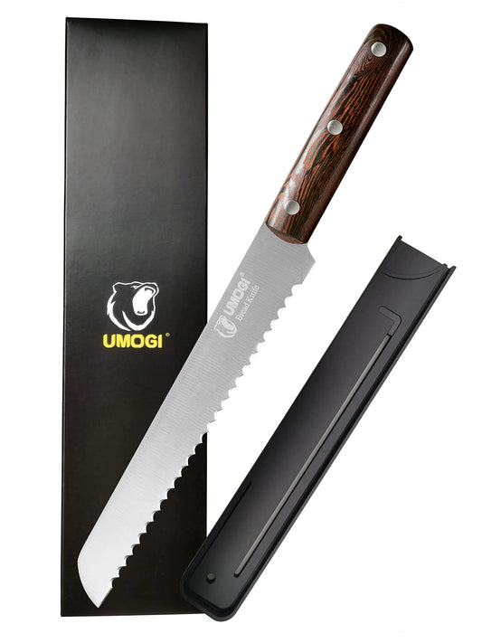 Dluxe Ave. Bread Knife 8 Inch with Sheath/ German High Carbon Stainless Steel
