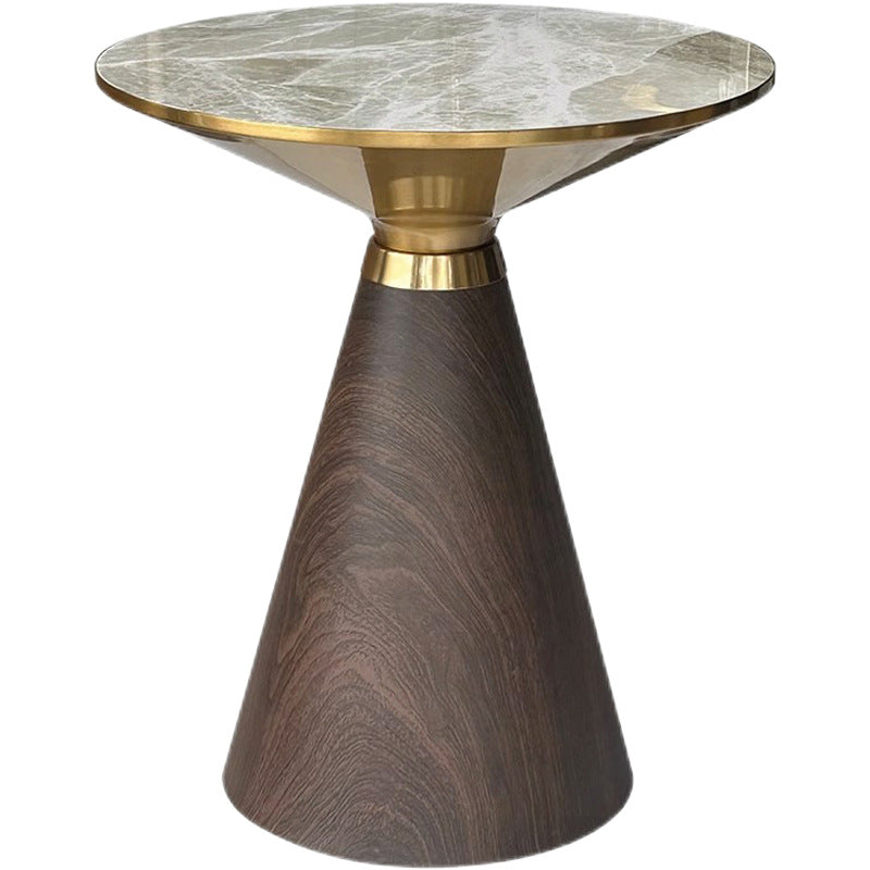 French Luxury Round Coffee Table Italian Style Living Room Side Table Rock Plate Small Round Table