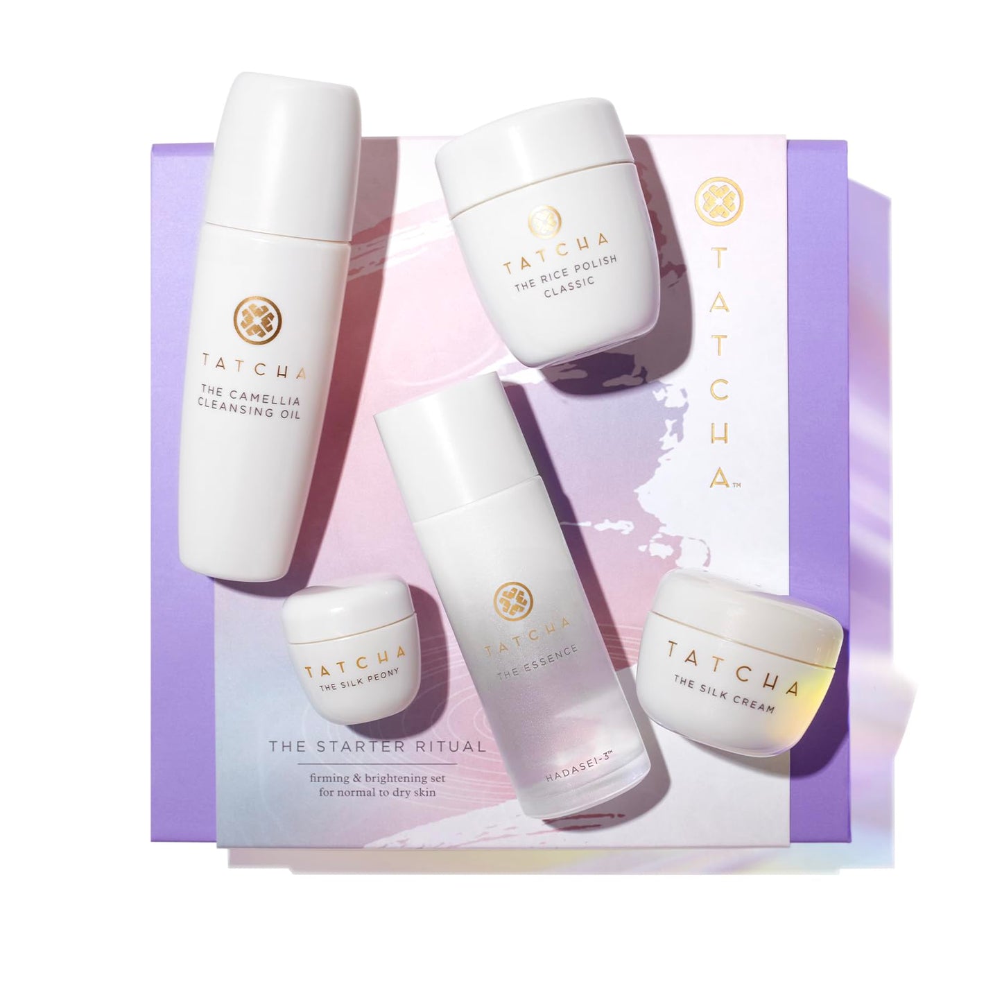Dluxe Ave. Tatcha The Starter Ritual Set - Nourishing for Combo to Dry Skin | 2 Week Introductory Set | $92 Value