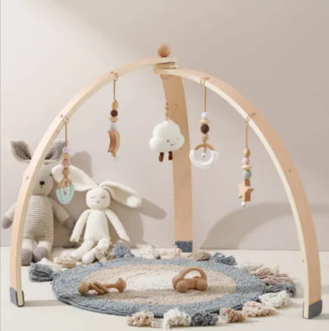 Dluxe Ave. Wooden Baby Fitness Play Gym