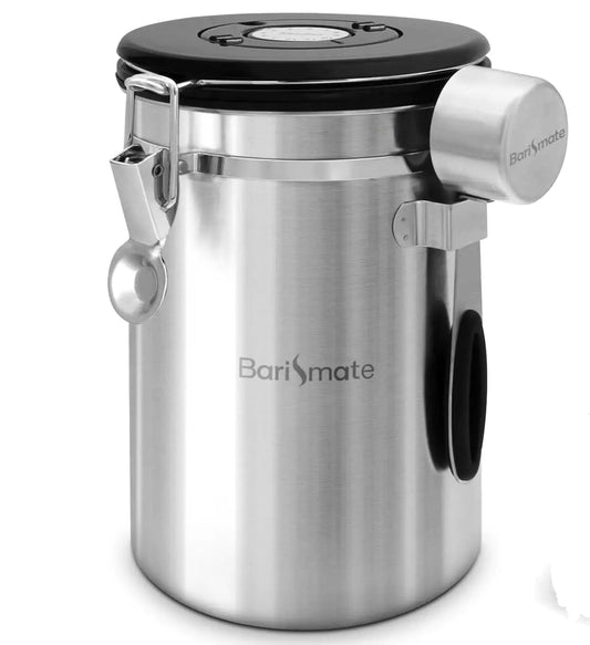 Dluxe Ave. Coffee Canister Container Storage Set / CO2 Valve  22OZ Stainless Steel