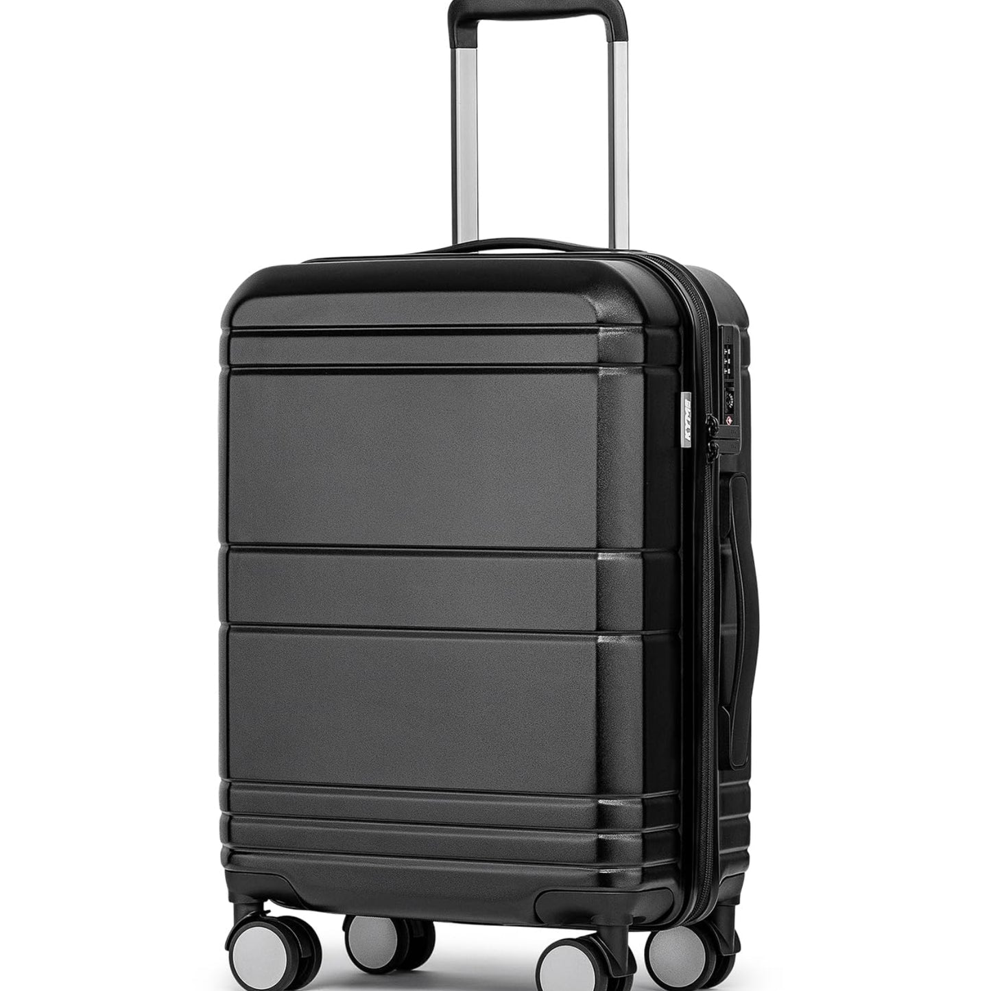 Dluxe Ave. Carry On Luggage/ Airline Approved Hardshell 20 Inch/Spinner Wheels/TSA Lock/ Lightweight (Black)