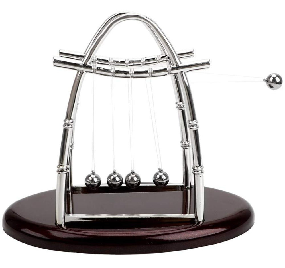 Dluxe Ave. Cradle Balance Ball Classic Science Physics Pendulum,  (Arch Shape)