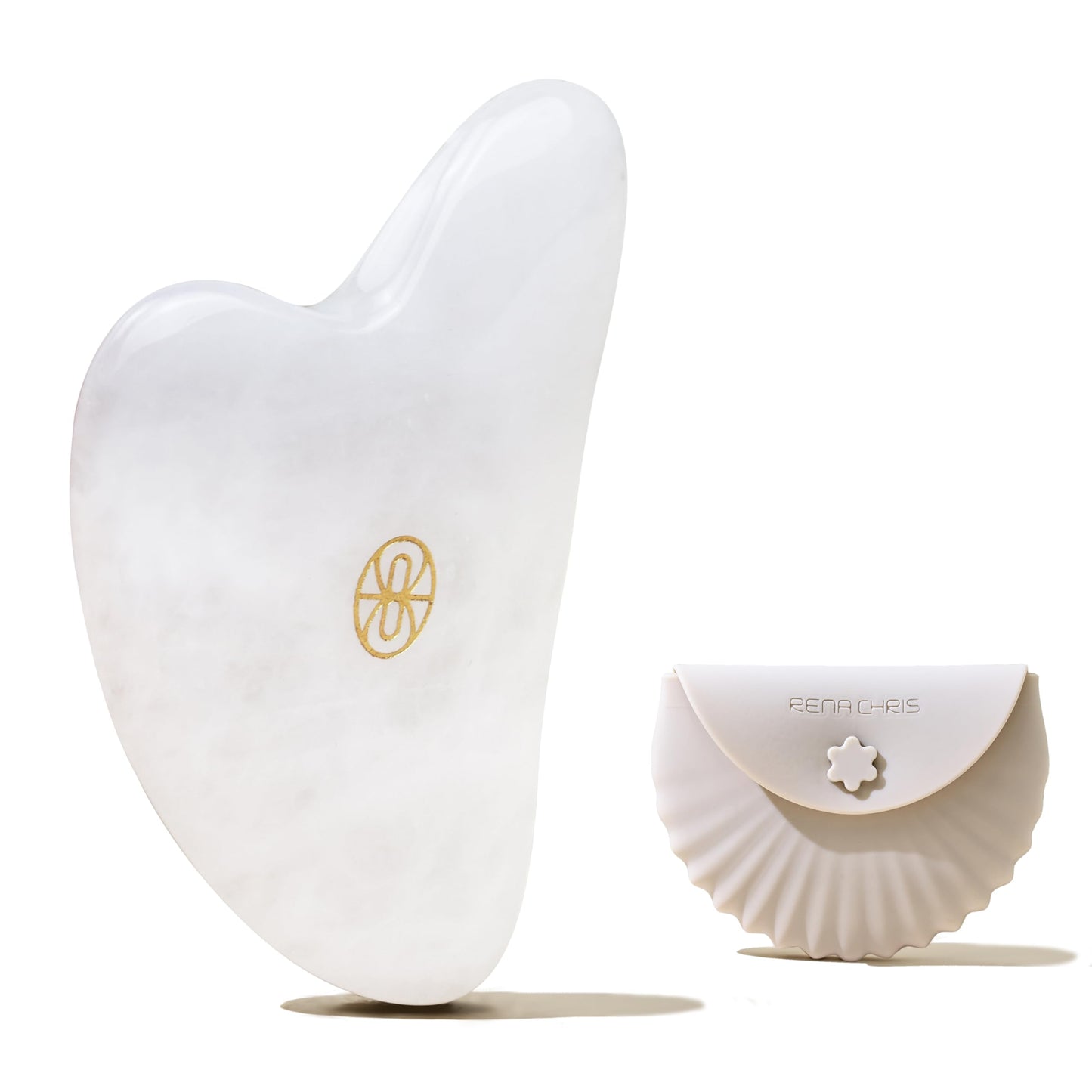 Dluxe Ave.  Gua Sha Facial Tools-Fuller Ergonomic/ White Jade