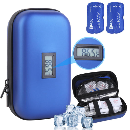 Dluxe Ave. Insulin Cooler Travel Case/ TSA Approved/ Medication Cooler for Travel /Temperature Display