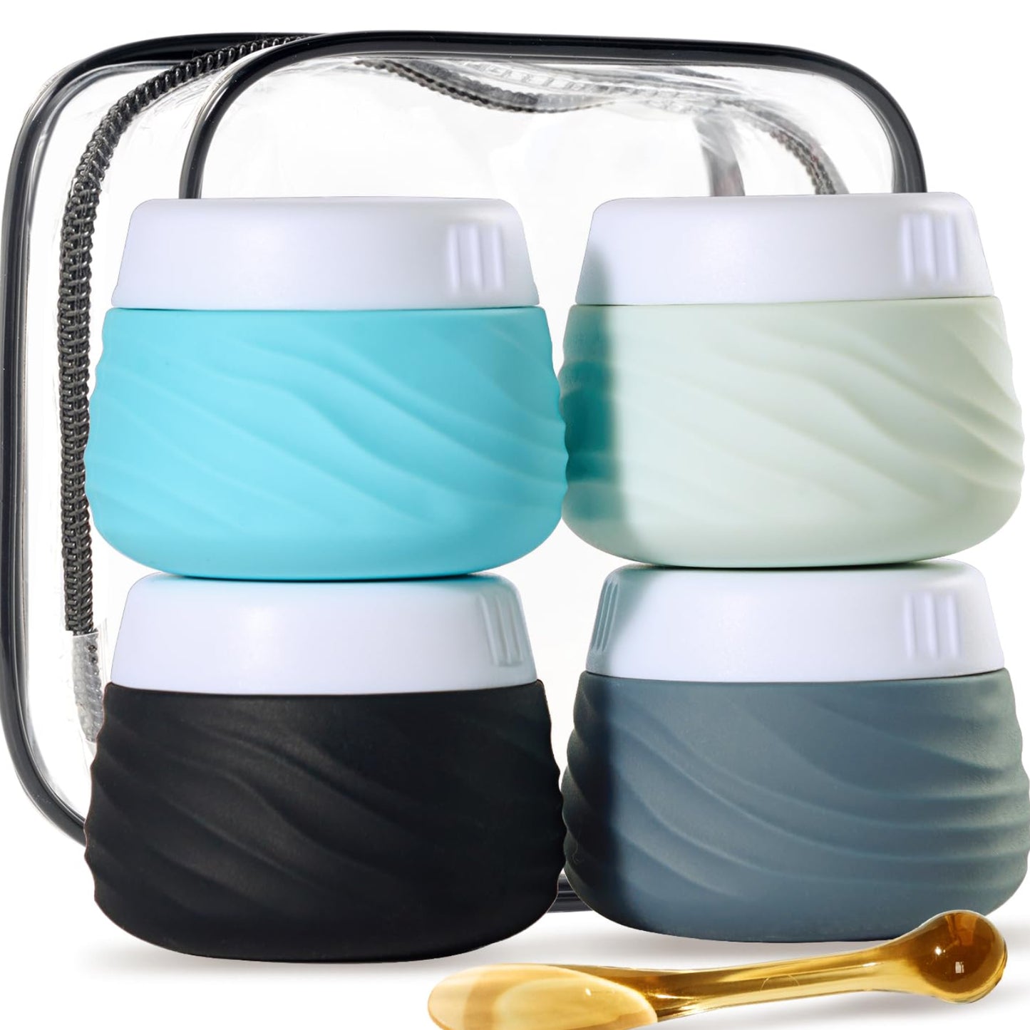 Dluxe Ave. Travel Containers for Toiletries/ TSA Approved/ 4 Pack