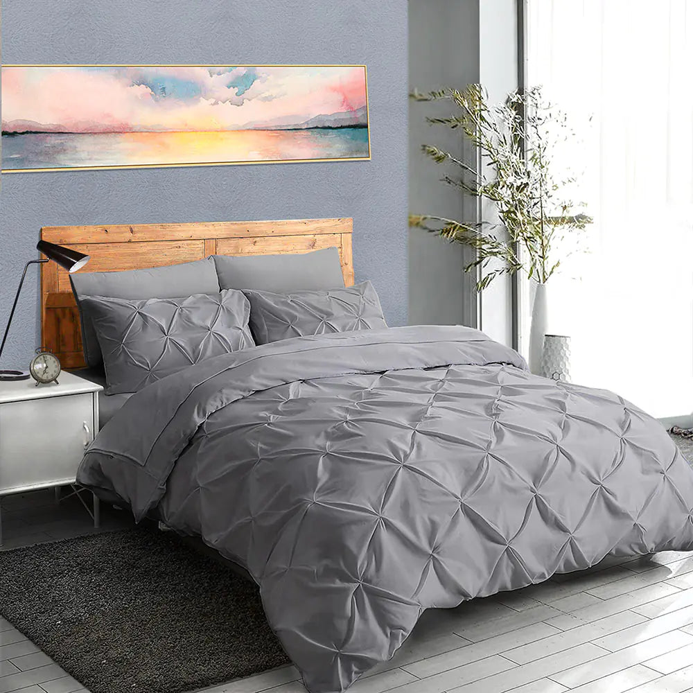 Dluxe Ave. Luxury Couples Quilt Bedding Sets/ Grey