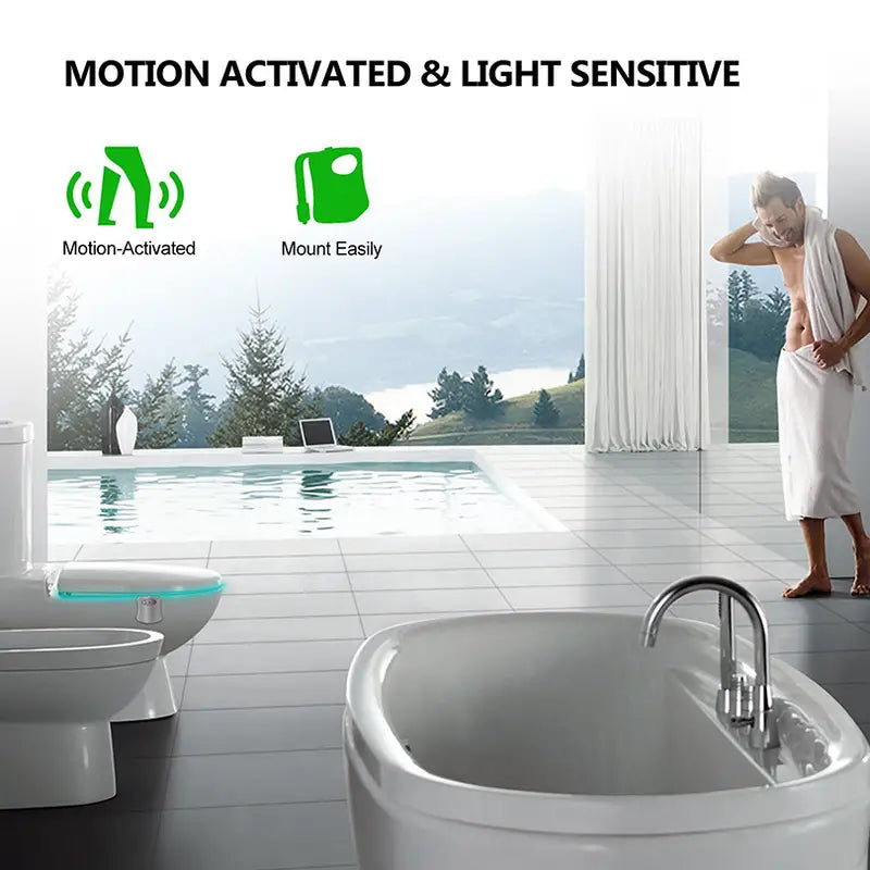 Dluxe Ave. LED Toilet Night Light with PIR Motion Sensor (16 Colors)