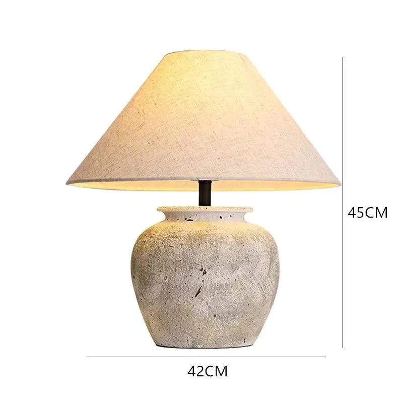 Dluxe Ave. Zhongshan Ceramic Table Lamp - Vintage Japanese Style