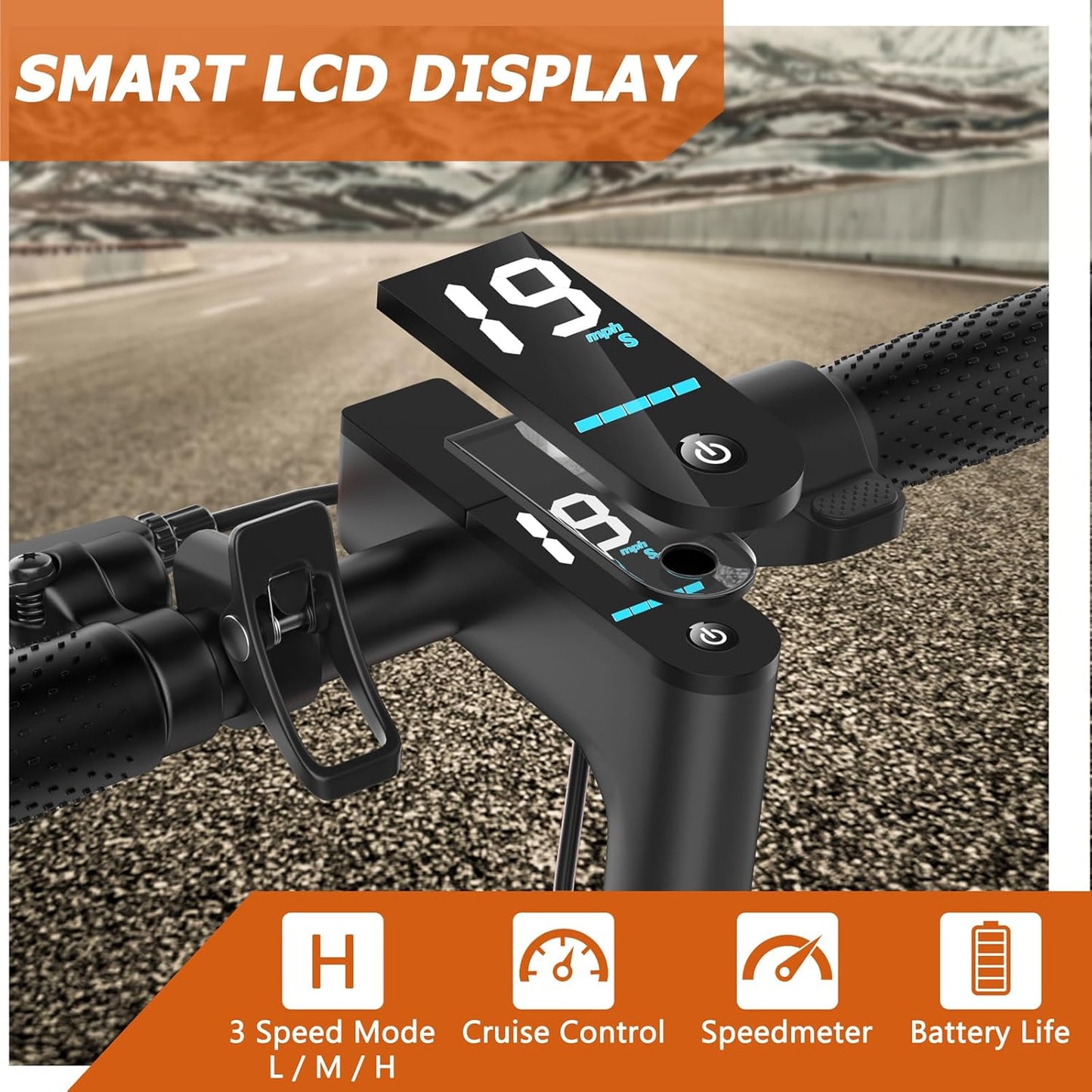 Dluxe Ave.Motorized Scooter Up to 22 Miles Range Foldable Scooter,Bearing 264 LBS/Cruise Control, 8.5", for Adults, 19 MPH 350W Motor 281WH Battery