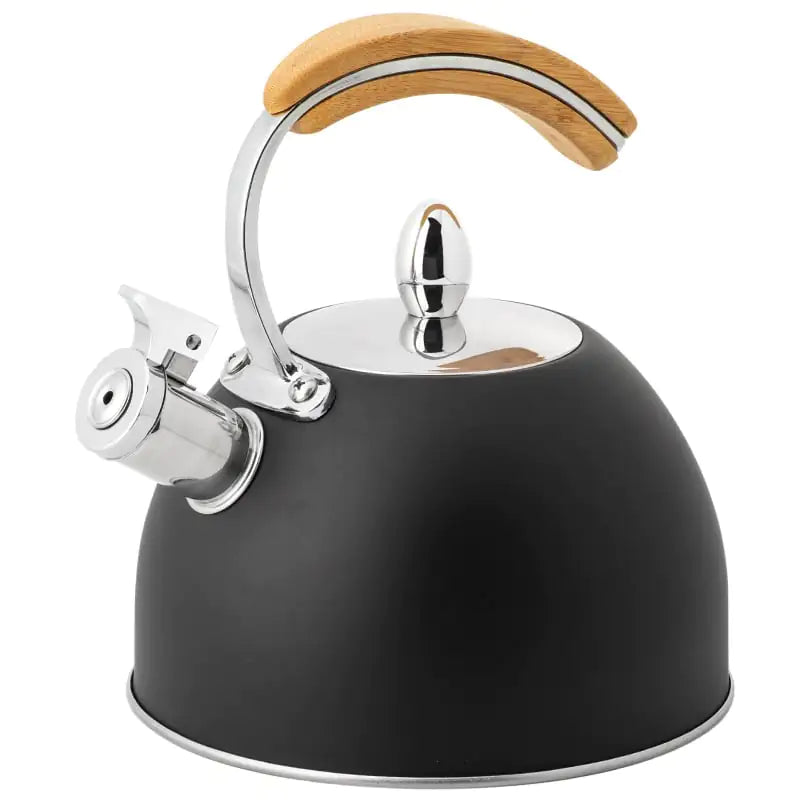Dluxe Ave. Stainless Steel Whistling Kettle with Wooden Handle