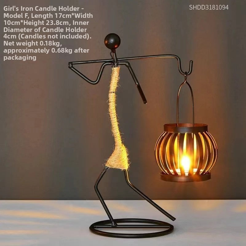Creative Iron Candle Holder