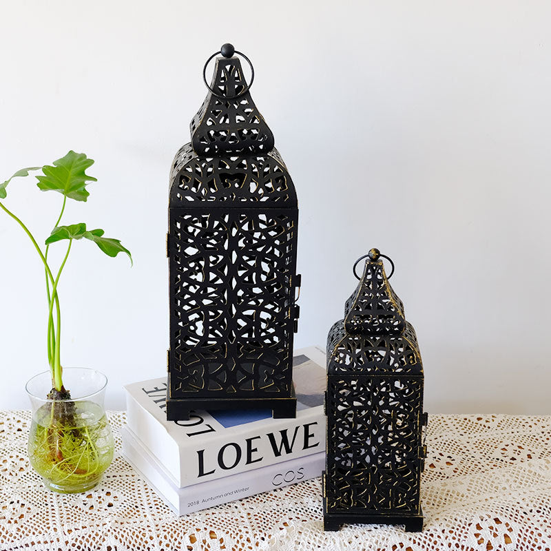 Moroccan Style Hollow Iron Candle Holder