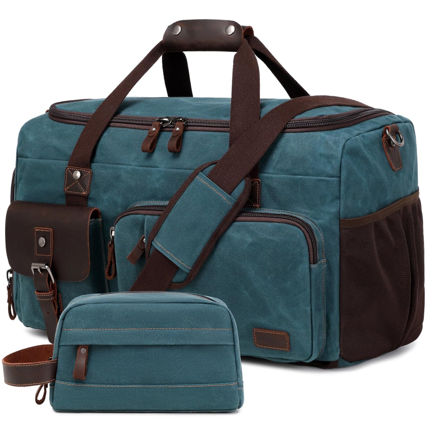 Dluxe Ave. Travel Duffle Bag with Shoe Compartment/ Carry on/ Dark Green