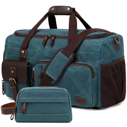 Dluxe Ave. Travel Duffle Bag with Shoe Compartment/ Carry on/ Dark Green
