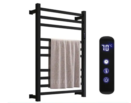 Dluxe Ave. Chrome Heated Towel Rack with Temperature Control (1 pc)