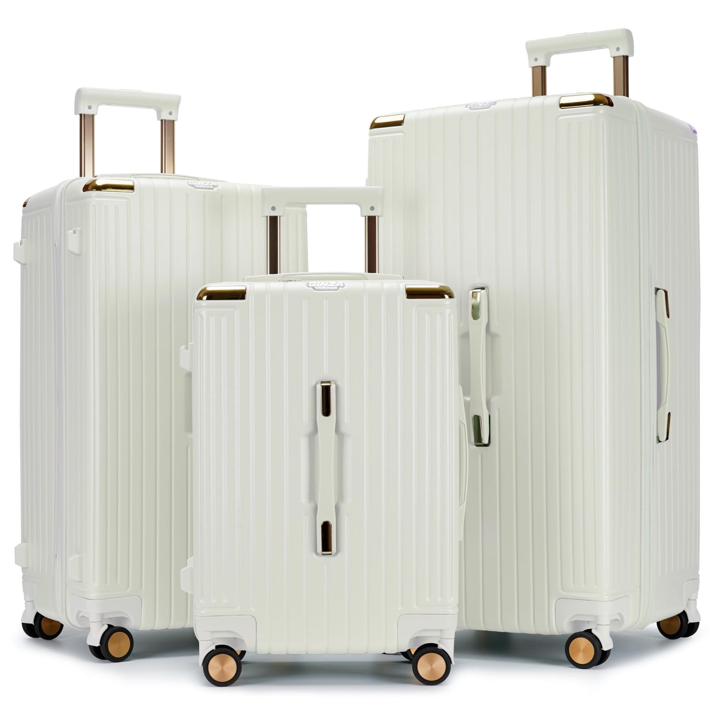 Dluxe Ave. 30inch Hardside large suitcase/Spinner Wheels/TSA Lock/ (White20inch.26inch.30inch