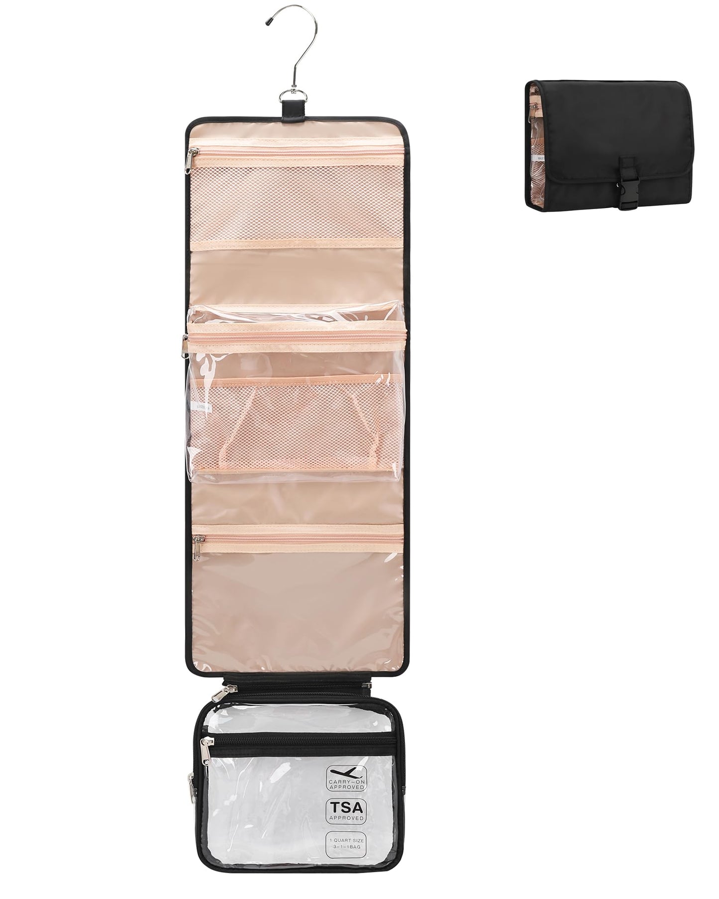 Dluxe Ave. Hanging Toiletry Bag/ TSA Approved/ Large