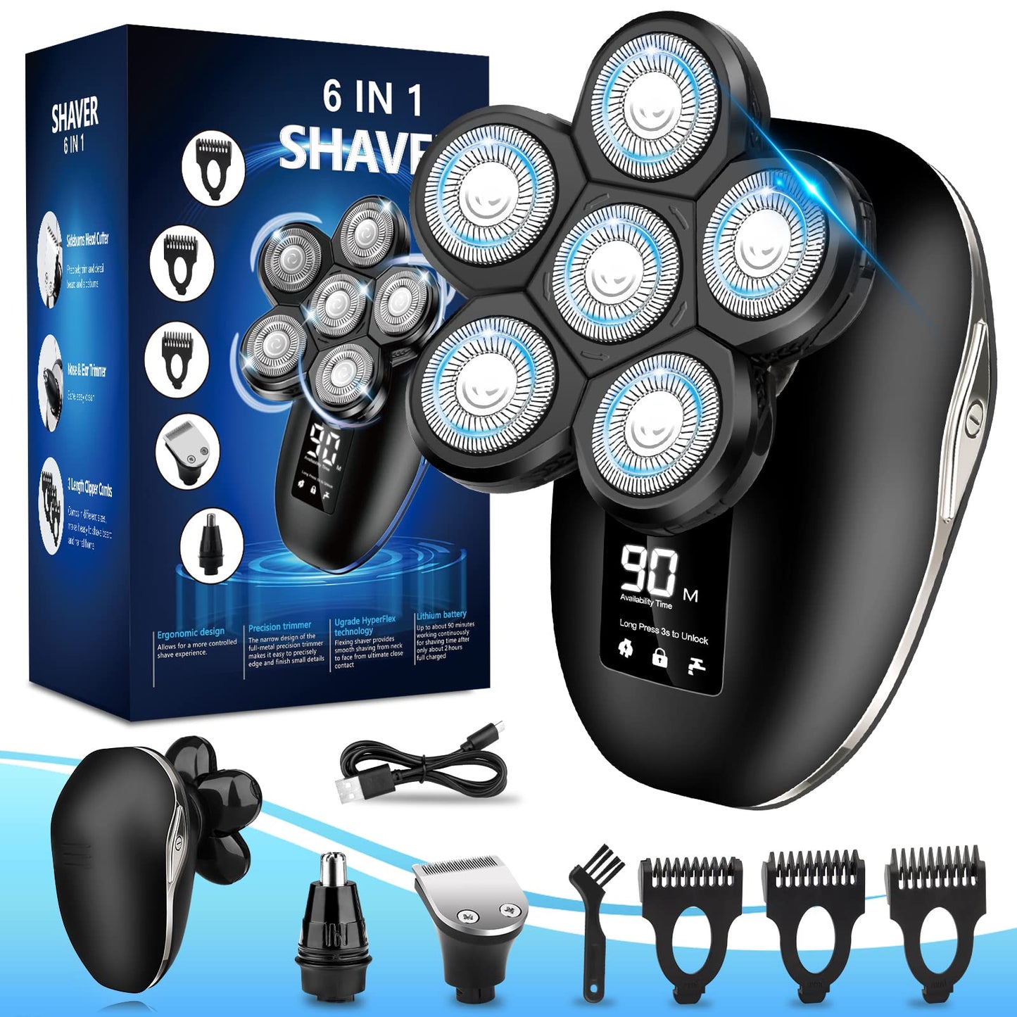 Dluxe Ave. Electric Face and Head Shaver