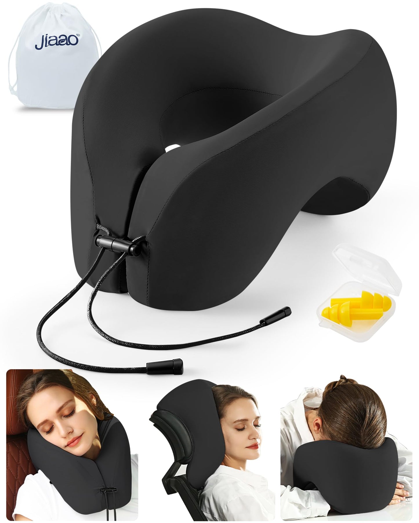 Dluxe Ave. Neck Pillow Airplane Memory Foam 2-in-1 Travel Pillow