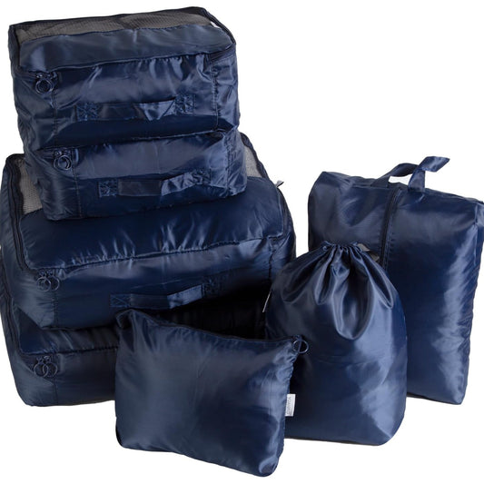 Dluxe Ave. 7 Set Travel Organizer for Travel (Navy Blue)