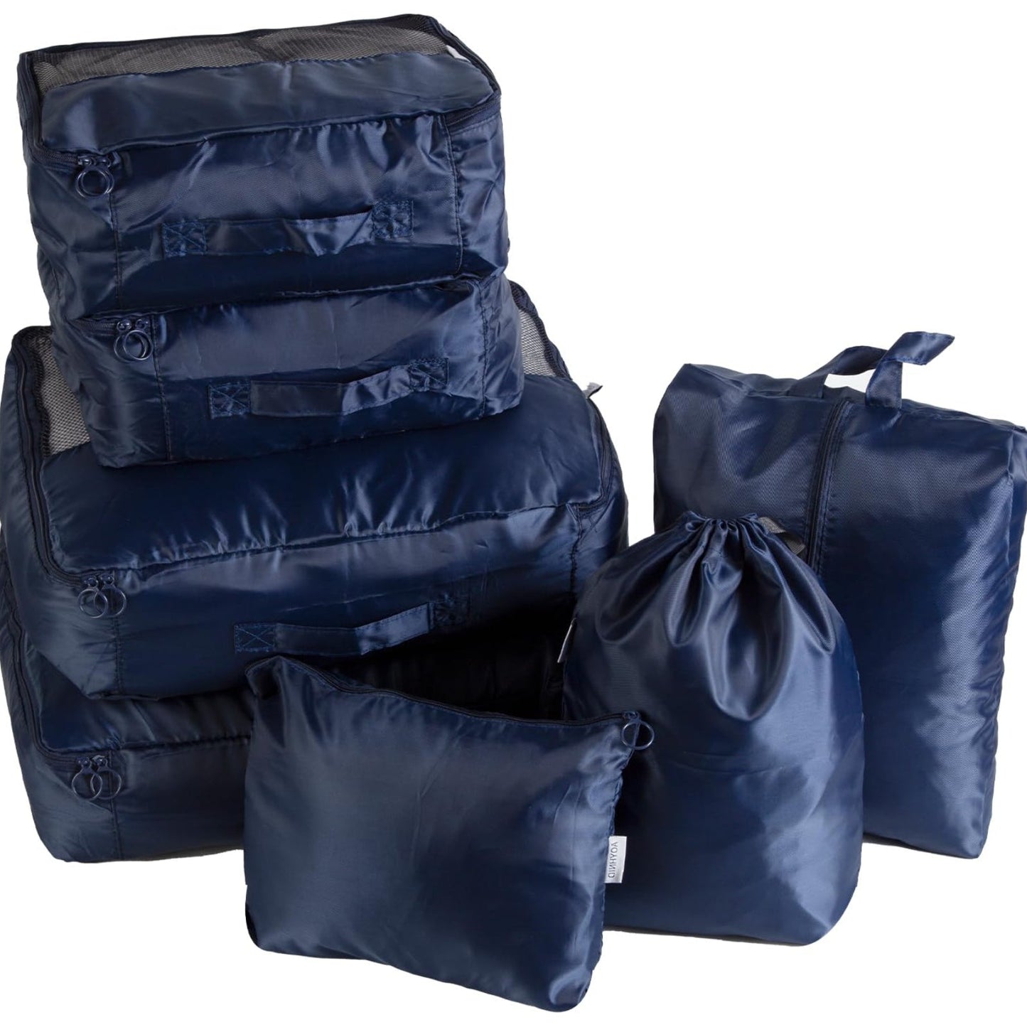 Dluxe Ave. 7 Set Travel Organizer for Travel (Navy Blue)