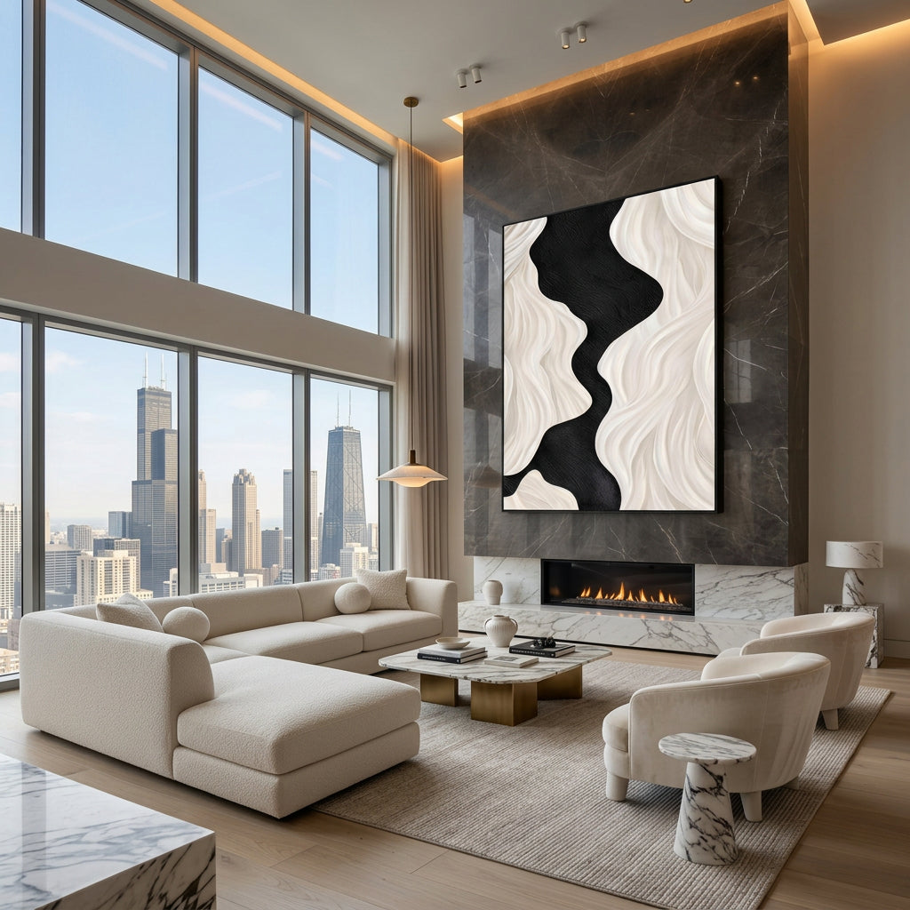 Dluxe Ave. Abstract Sofa Background Wall Decorative Painting