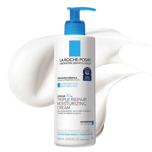 Dluxe Ave. La Roche-Posay Lipikar AP+ Triple Repair Moisturizing Cream Face & Body Lotion For Dry Skin Shea Butter & Niacinamide Moisturizer Gentle Face & Body Cream For Dry Rough & Sensitive Skin