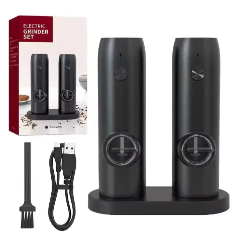 Dluxe Ave. Rechargeable Electric Salt and Pepper Grinder Set