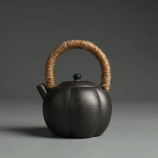 Dluxe Ave. Japanese Vintage Ceramic Teapot with Handle for Tea