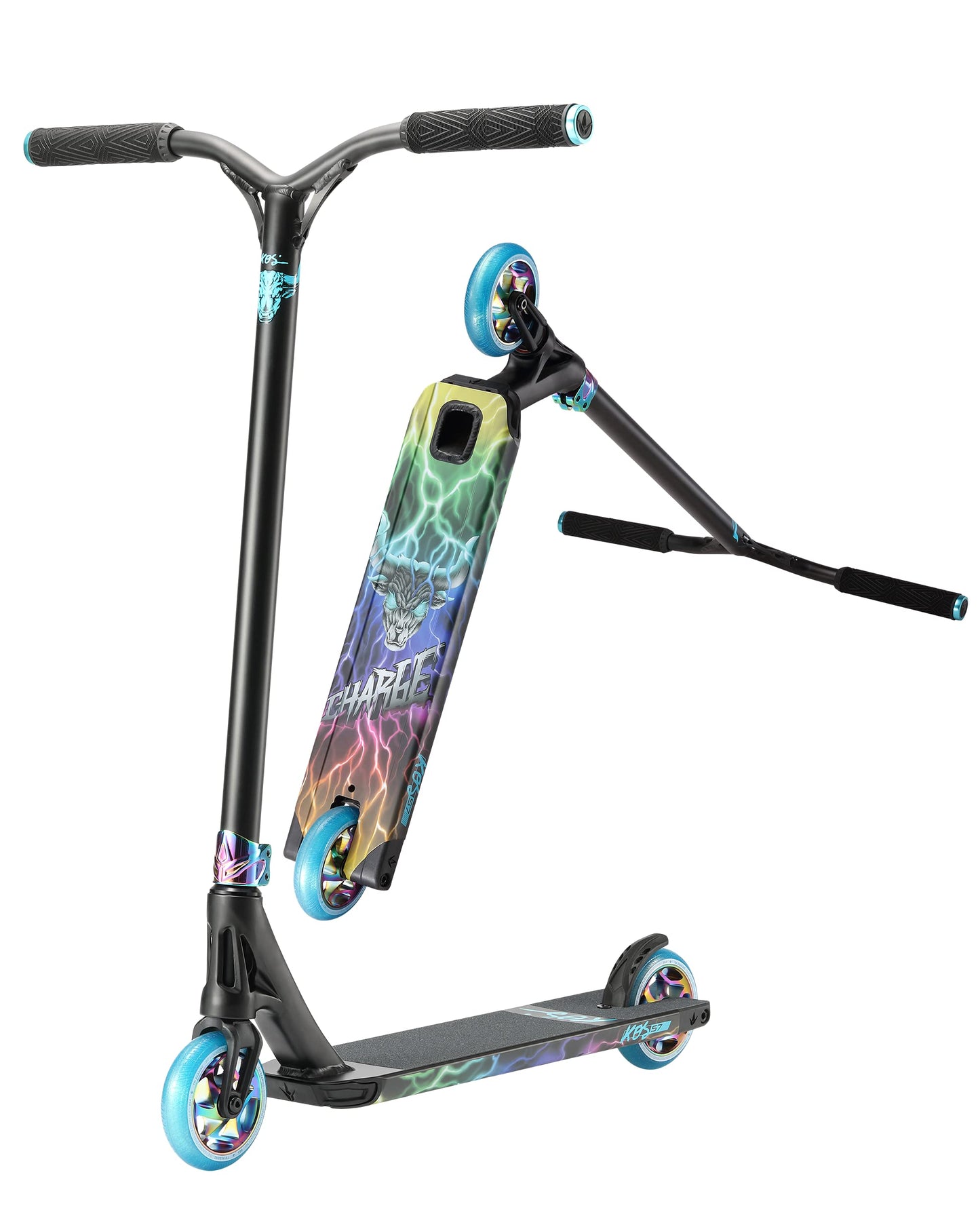 Dluxe Ave. Envy Scooters KOS S7 Pro Scooter - Charge - Pro Street Scooters for Intermediate to Advanced Stunt Scooter Riders. Top of line Street Scooter for Skate Park Youth and Adult Scooters