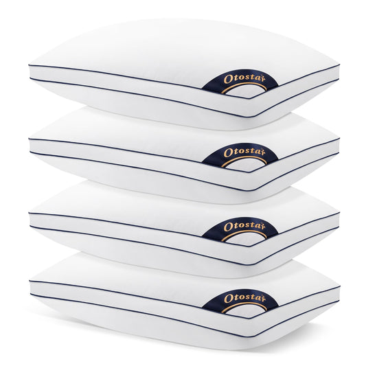 Dluxe Ave. ( QUEEN )Pillows Set of 4, { FLUFFY} Luxury Hotel Collection