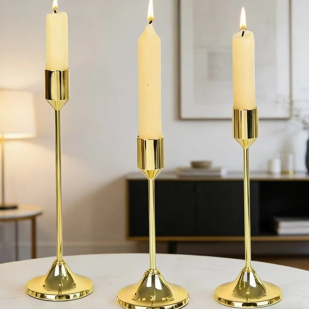 European-style metal candle holder