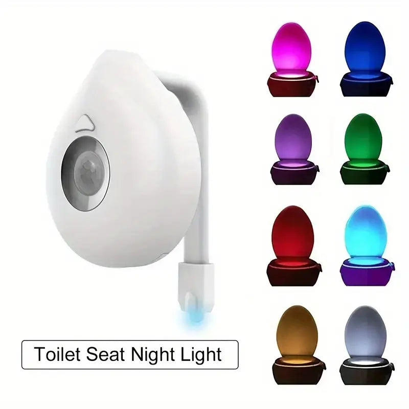 Dluxe Ave. LED Toilet Night Light with Motion Sensor and 8 Colors